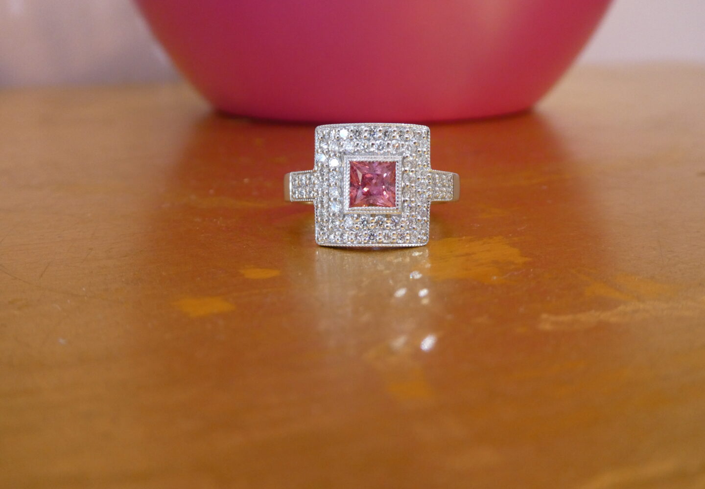 custom jewelry design minneapolis - diamond and sapphire ring
