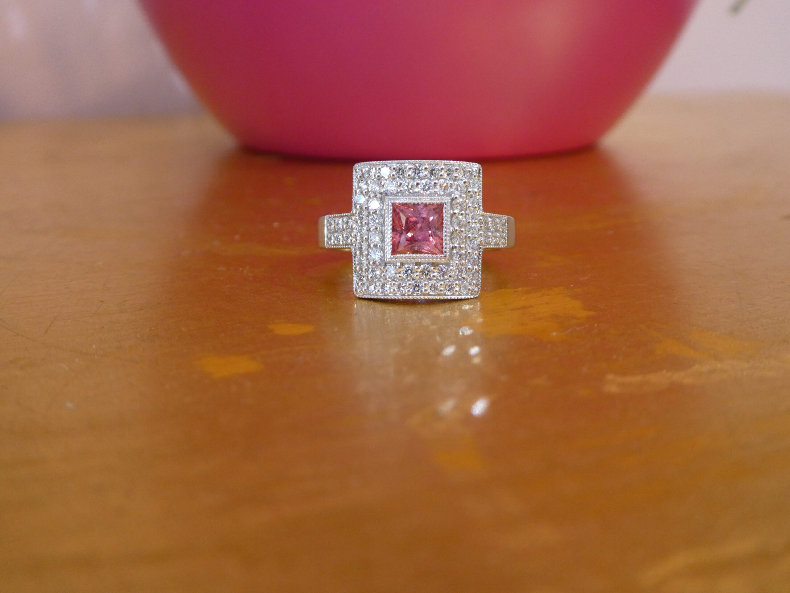 custom jewelry design minneapolis - diamond and sapphire ring