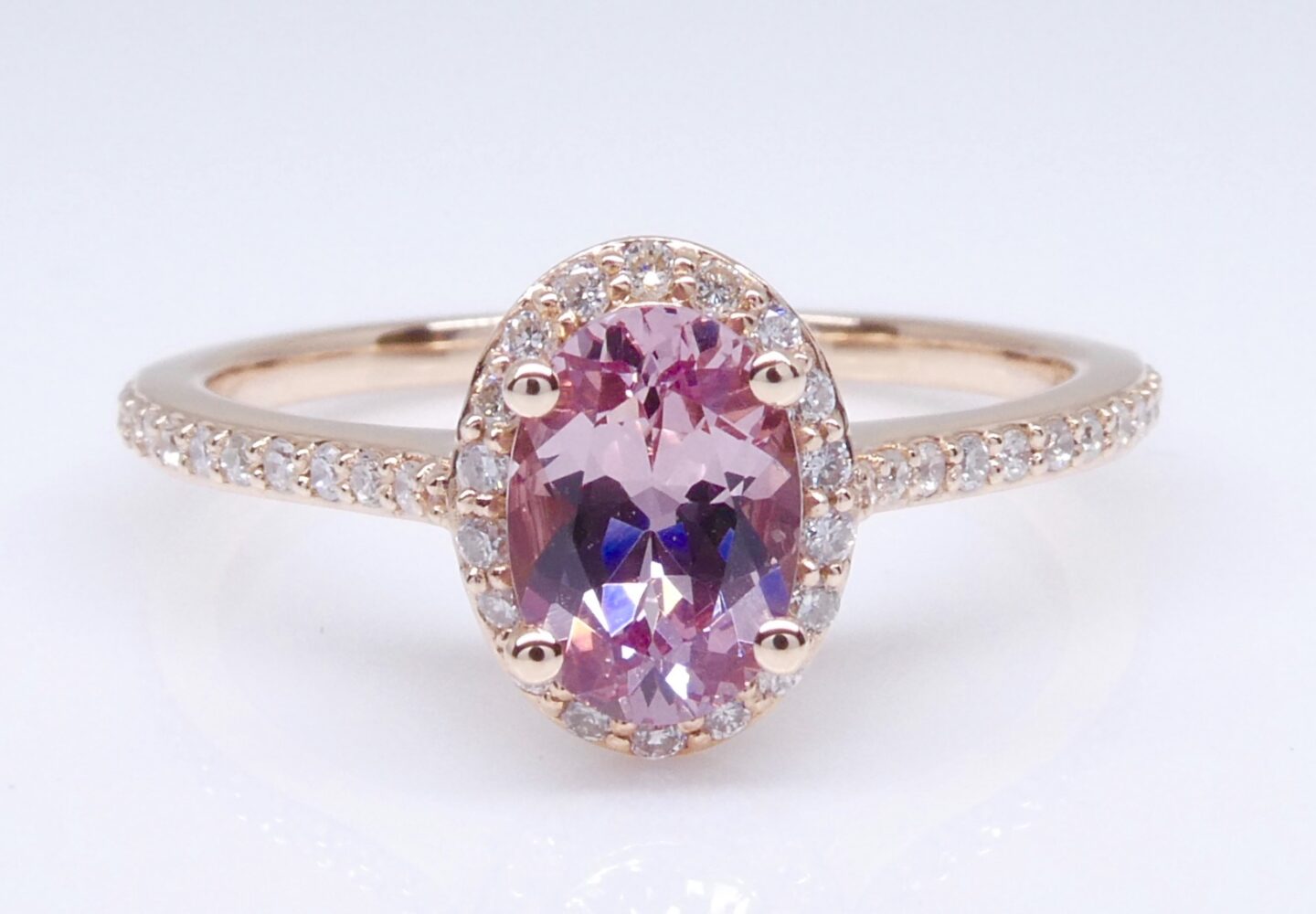 custom jewelry design minneapolis - pink sapphire and diamond ring