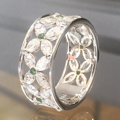 This is one of our hall of game custom rings - in platinum, diamonds, & jade.
